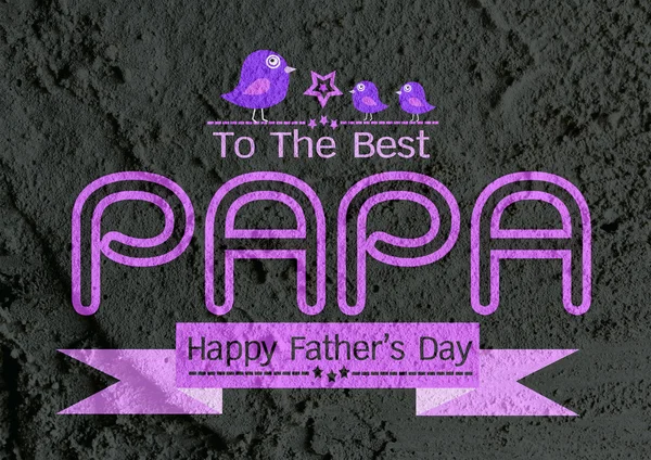 Happy Father 's Day card, dragoste PAPA pe perete de ciment textura backg — Fotografie, imagine de stoc