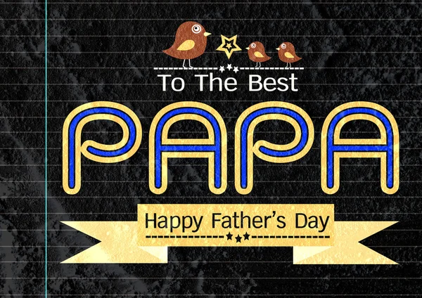 Tarjeta del Día del Padre Feliz, amor PAPA en pared de cemento textura backg —  Fotos de Stock