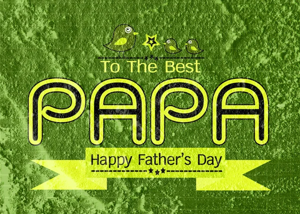 Happy Father's Day card , love PAPA on Cement wall texture backg — Stock Photo, Image