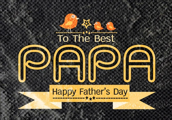 Happy Father's Day card , love PAPA on Cement wall texture backg — Stock Photo, Image