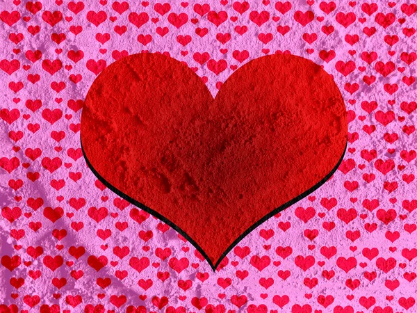 Heart drawing and valentines day hearts for your works — Stock Photo, Image