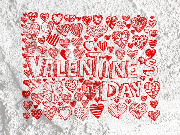 Herzzeichnung und Valentinstag Herzen für Ihre Werke — Stockfoto