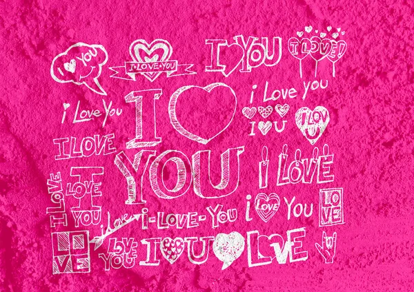 Heart drawing and valentines day hearts for your works — Stock Photo, Image