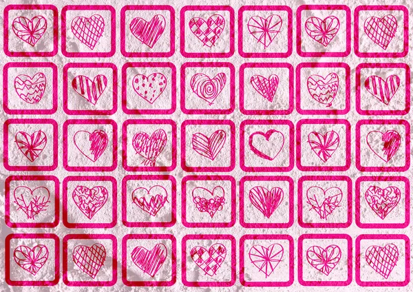 Miłość i serca do projektowania walentynek — Zdjęcie stockowe