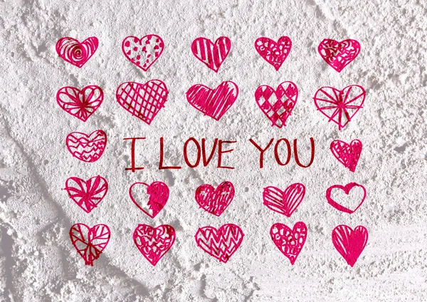 Love and hearts for valentine design — Stock Photo, Image