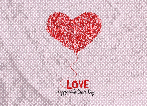 Sevgililer günü kartı tasarımı için kalp — Stok fotoğraf