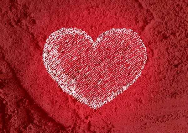 Hjärta för alla hjärtans kortdesign — Stockfoto