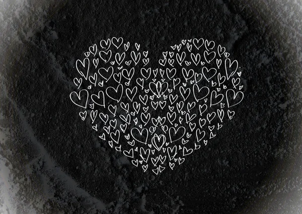 Hjärtan för alla hjärtans design — Stockfoto