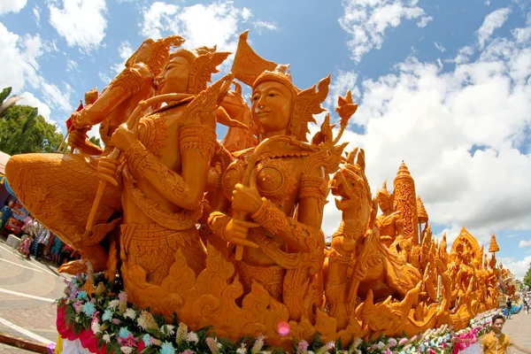 Ljus Festival, thailändsk konst stearin i Thailan — Stockfoto
