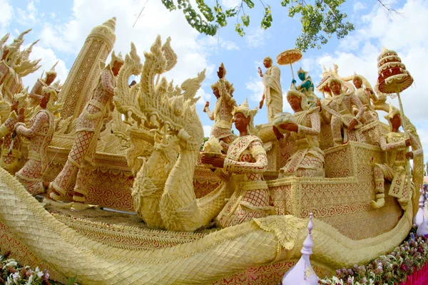 Festival de las velas, arte tailandés Cera de las velas en Tailandés — Foto de Stock