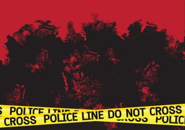 Crime scene danger tapes illustration clipart