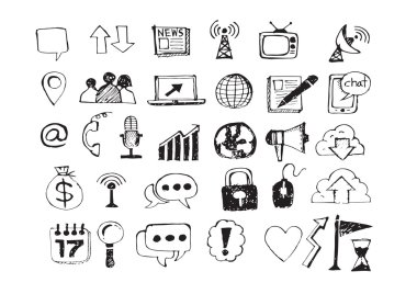 el iş karalamalar doodle 