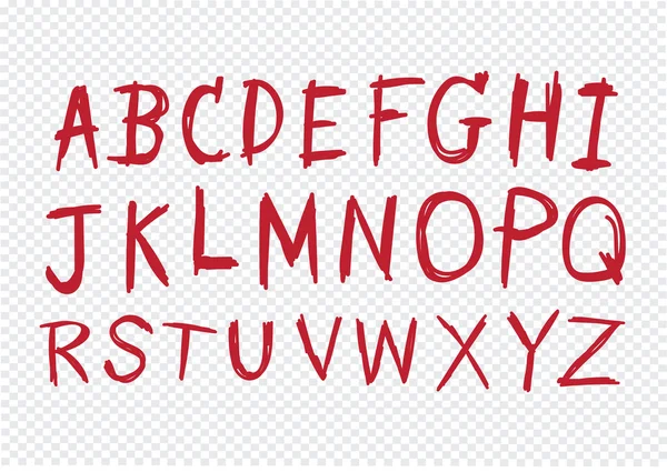 Håndtegnet skrifttype – stockvektor