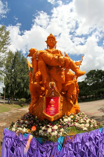 Festival de la vela Arte tailandés Cera de la vela en UbonRatchathani, Tailandés — Foto de Stock