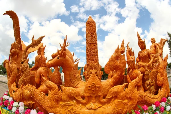 Festival de las velas, arte tailandés Cera de las velas en Tailandés —  Fotos de Stock