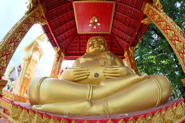 Wat Tai temple and Buddhist sculpture in Ubon Ratchathani, Thail