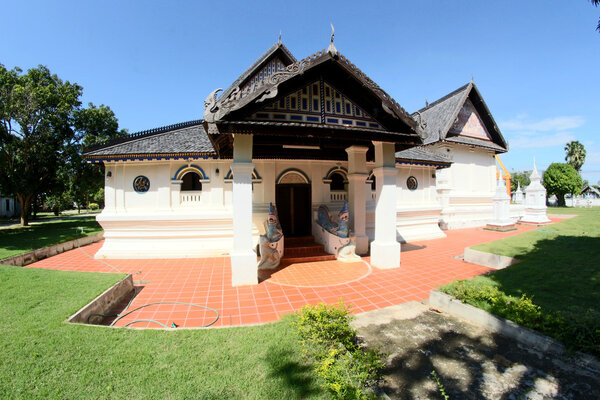 Exterior of wat kradian temple , trakanpuachphon , ubonratch