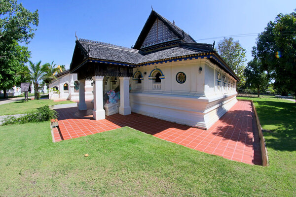 Exterior of wat kradian temple , trakanpuachphon , ubonratch