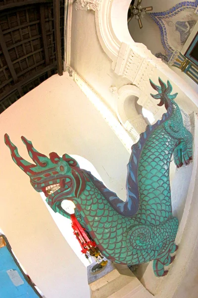 Dragon Sculpture at Yuanmiaoguan Taoist Temple. a Famous Historic