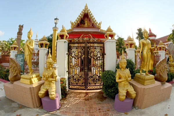 Arte y línea de wat tung sri wirai templo, baan cheetuan, khua —  Fotos de Stock