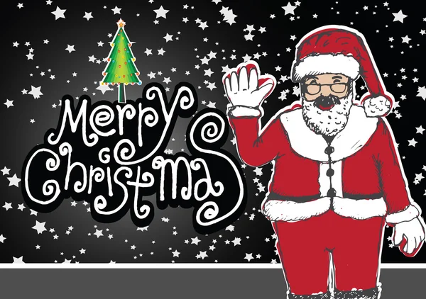 サンタ クロースとクリスマス カード — ストックベクタ