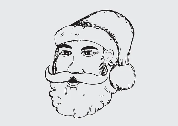 圣诞老人，圣诞节手绘 — 图库矢量图片