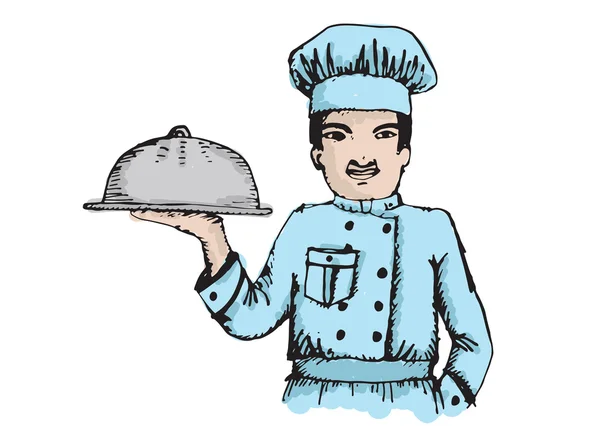 Chef para restaurante e café — Vetor de Stock