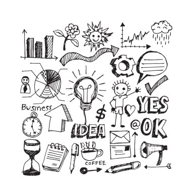 el iş karalamalar doodle 