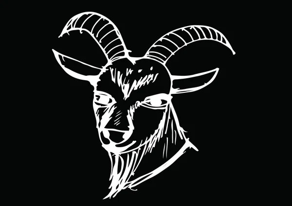 Ilustración de dibujos animados de cabra — Archivo Imágenes Vectoriales