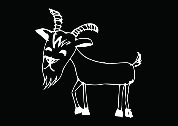 Коза мультфільм ілюстрація — стоковий вектор