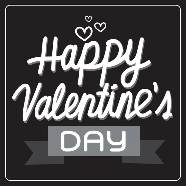 Happy Valentine's Day Card, vectorillustratie belettering — Stockvector