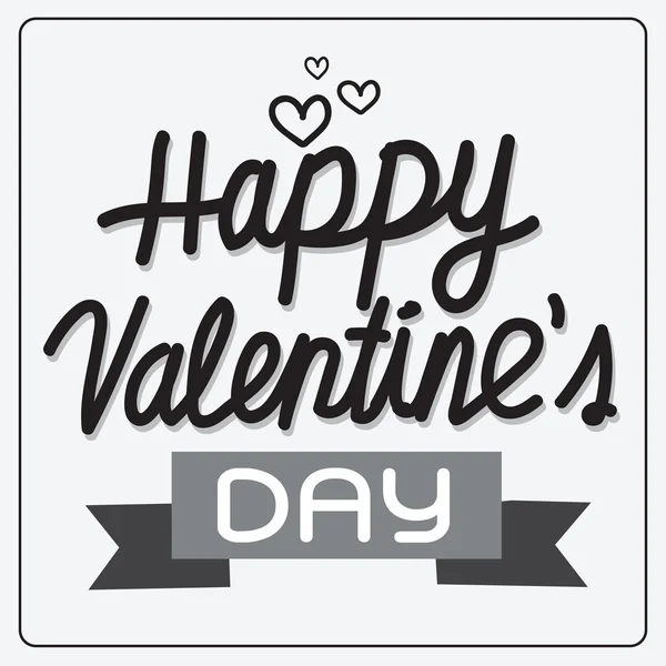Щасливий день Святого Валентина буквене позначення картки, Векторні ілюстрації — стоковий вектор