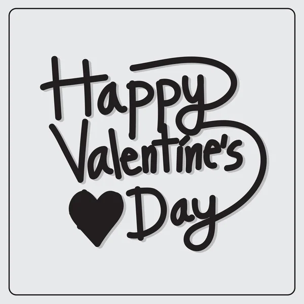 Joyeux Valentine's Day lettering Carte, illustration vectorielle — Image vectorielle