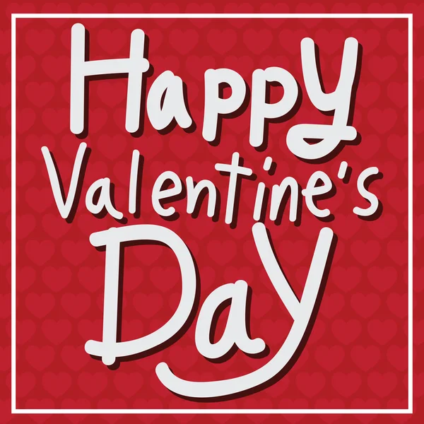 Joyeux Valentine's Day lettering Carte, illustration vectorielle — Image vectorielle
