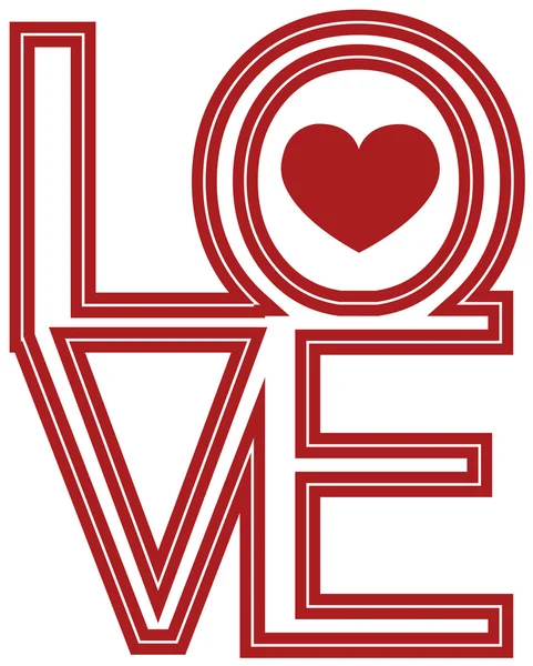 Betűtípust, szerelem boldog Valentin-napot — Stock Vector