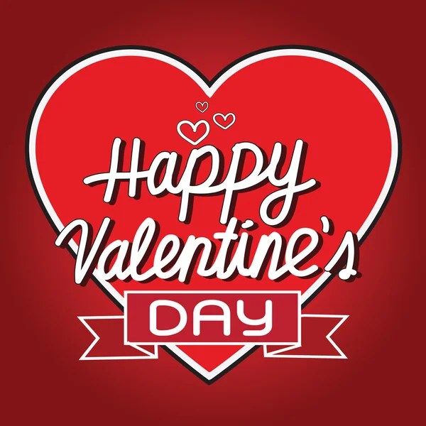 Šťastného Valentýna nápisy přání srdcem, vecto — Stockový vektor