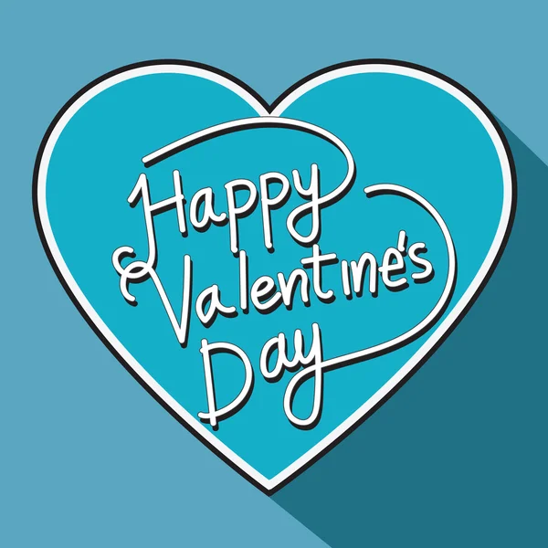 Happy valentine's day belettering wenskaart — Stockvector