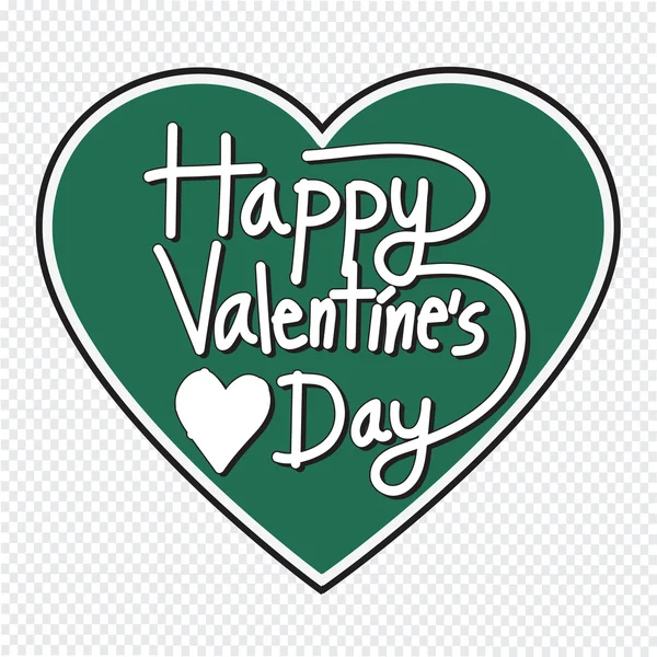 Happy valentine's day belettering wenskaart — Stockvector