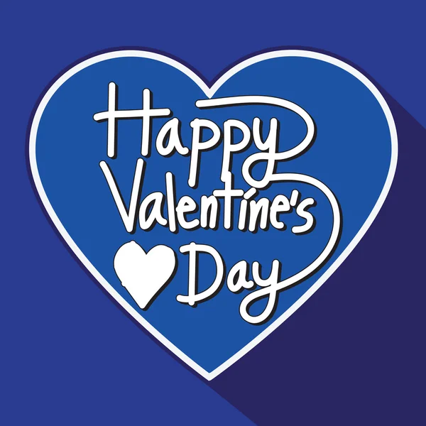 Happy valentine's day belettering wenskaart — Stockvector