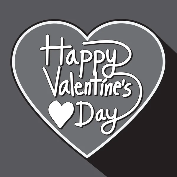 Tarjeta de felicitación con letras del Día de San Valentín — Vector de stock