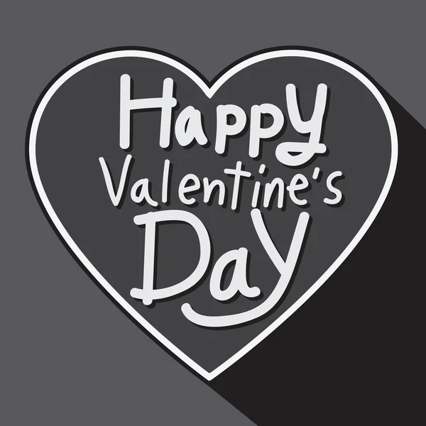 Happy valentine's day belettering wenskaart — Stockvector