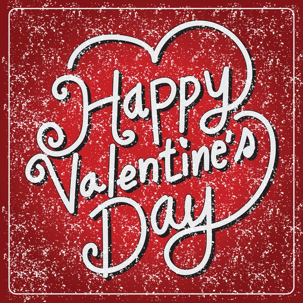 Happy Valentine's Day Card belettering — Stockvector