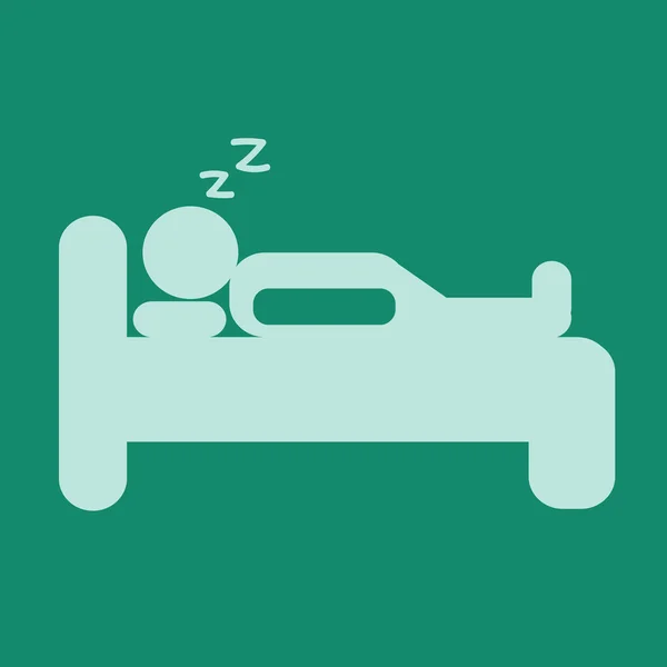 Slapen pictogram, bed pictogram, hotel pictogram — Stockvector