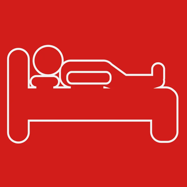 Sömn-ikonen, bed ikon, hotel icon — Stock vektor