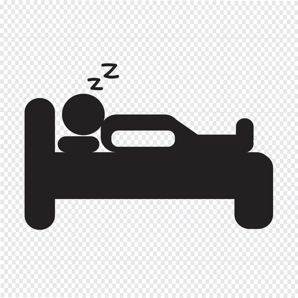 Slapen pictogram, bed pictogram, hotel pictogram — Stockvector