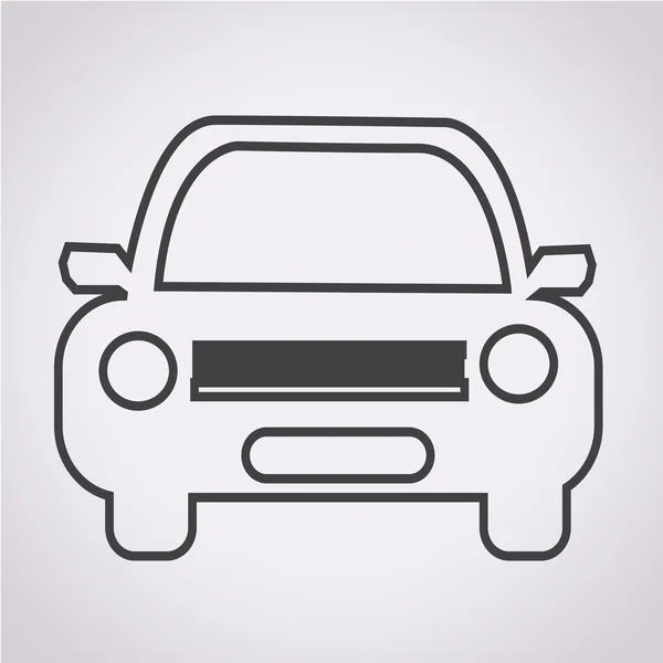 Vista del icono del coche — Vector de stock