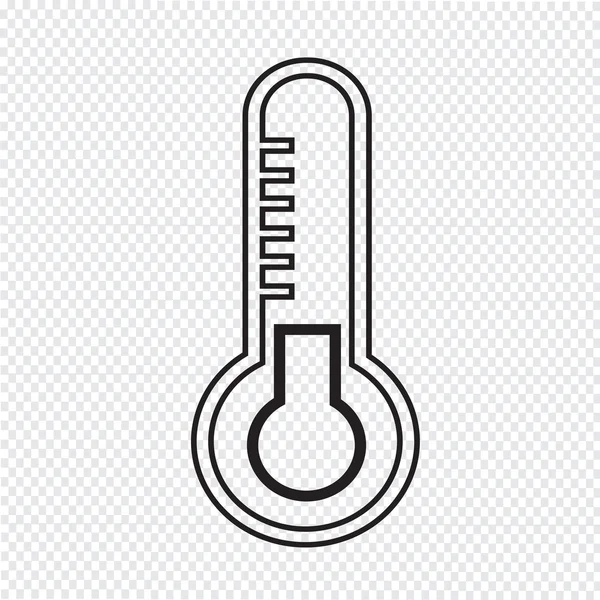 Termometro icona vista — Vettoriale Stock