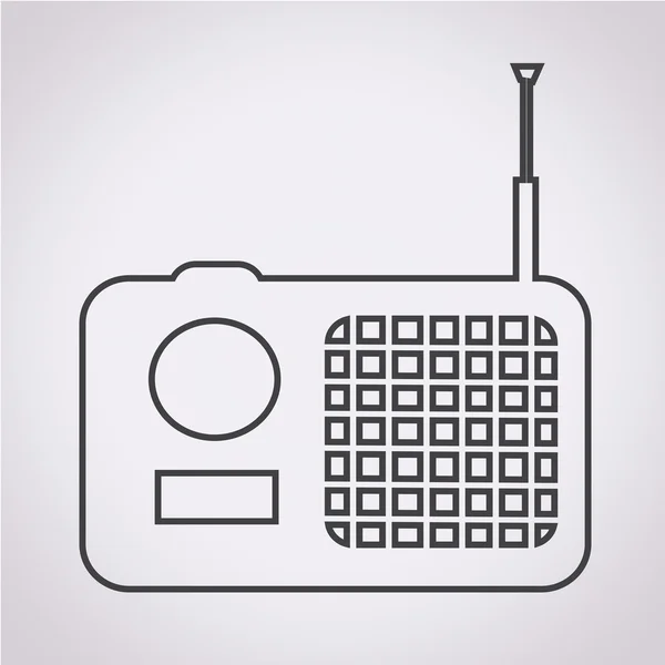 Radio icon view — Stock Vector