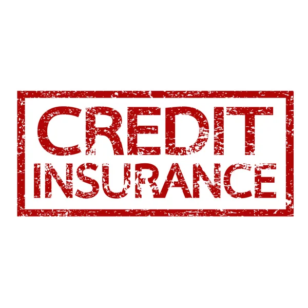 Texto del seguro de crédito — Vector de stock