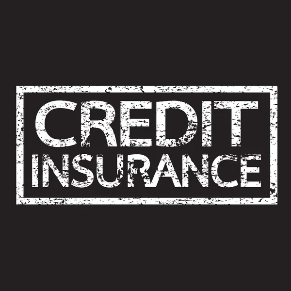 Texto del seguro de crédito — Vector de stock